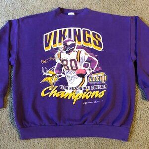 Minnesota Vikings Division Champs Cris Carter Retro Fan Sweatshirt